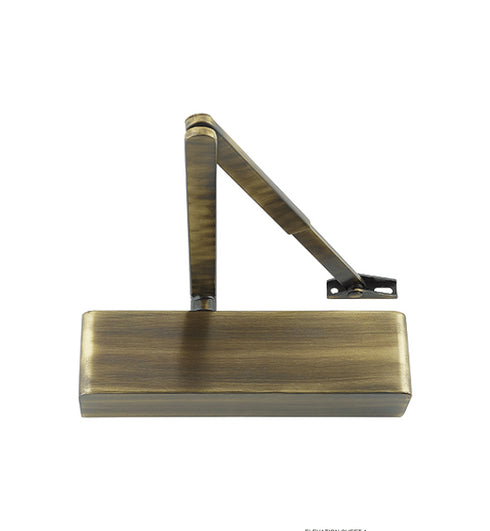 Hoppe Arrone Bronze Door Closer AR1500 Item 50023913 with surface mount installation in SND bronze finish